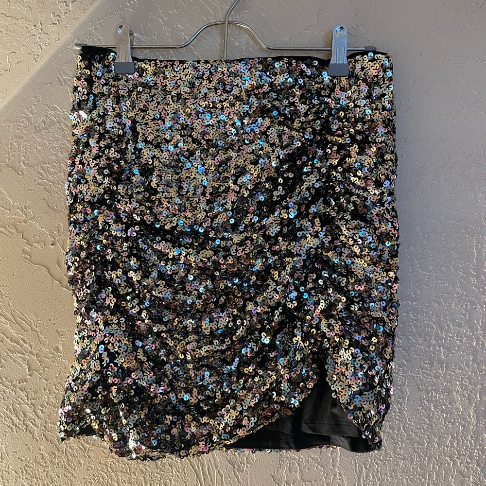 Astr the Label Milan Sequin Mini Skirt